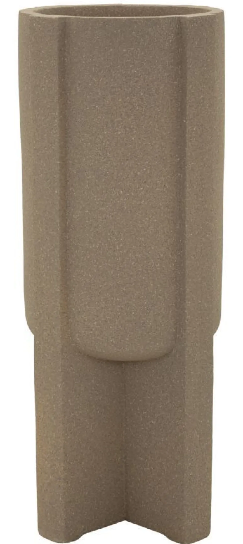 Vase géométrique Moai effet sculptural couleur Terre