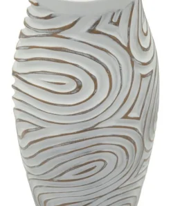 Vase haut Oblix en résine décoré spirale