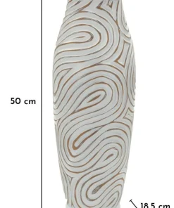 Vase haut Oblix en résine décoré spirale