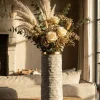 Vase ouvert Lima en céramique Beige et doré