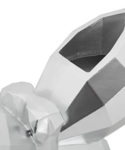 Vase Papillon en Résine Argentée