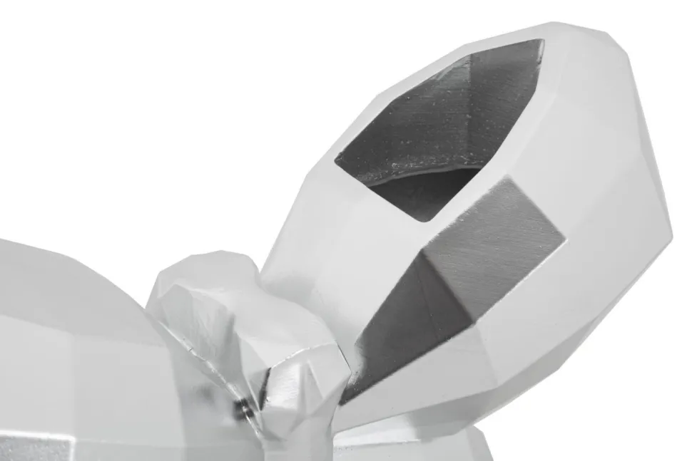 Vase Papillon en Résine Argentée