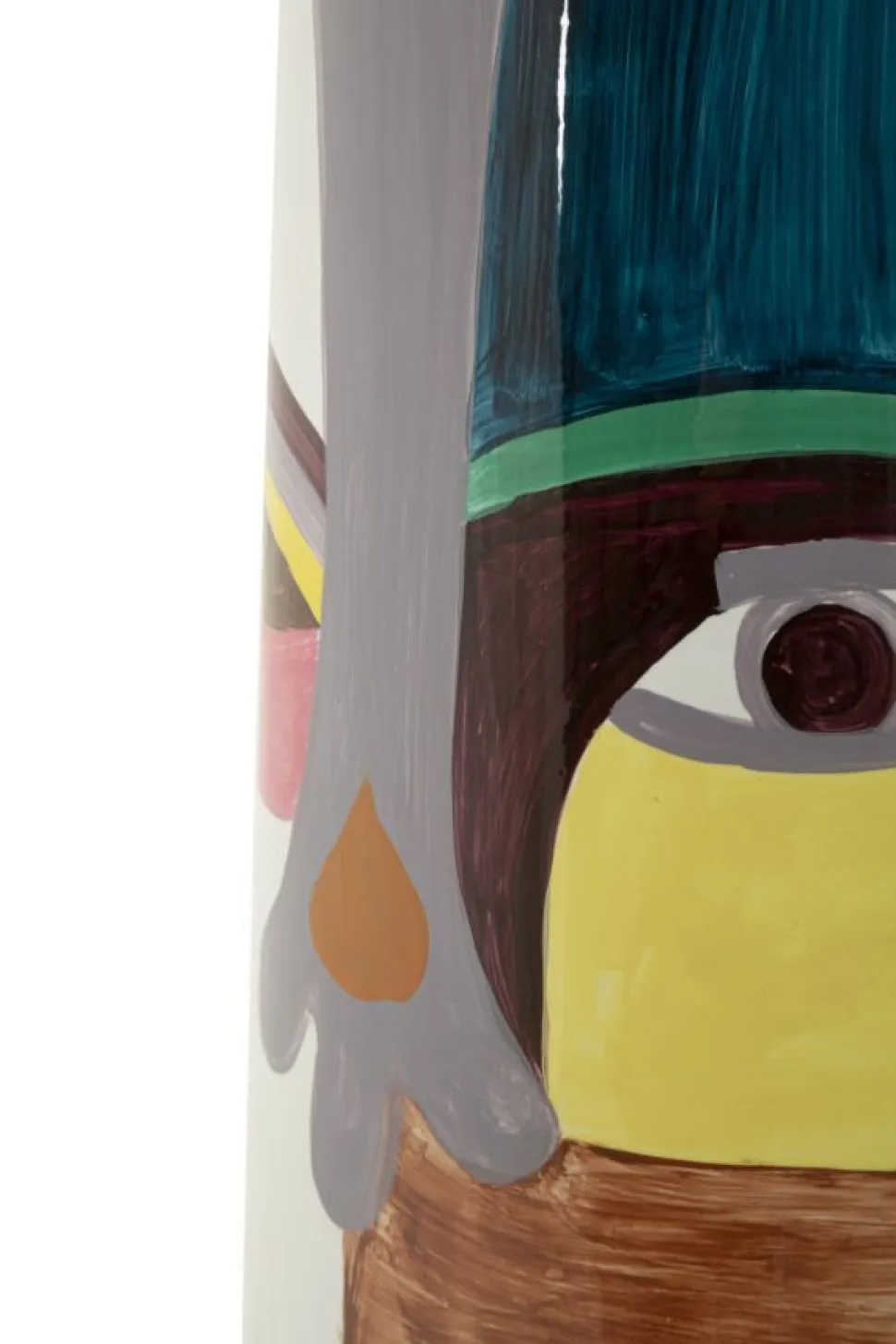 Vase Piccassy haut décoratif géométrique multicolore