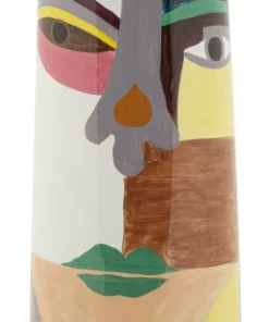 Vase Piccassy haut décoratif géométrique multicolore