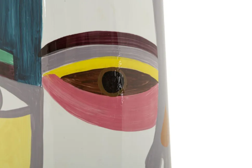 Vase Piccassy haut décoratif géométrique multicolore