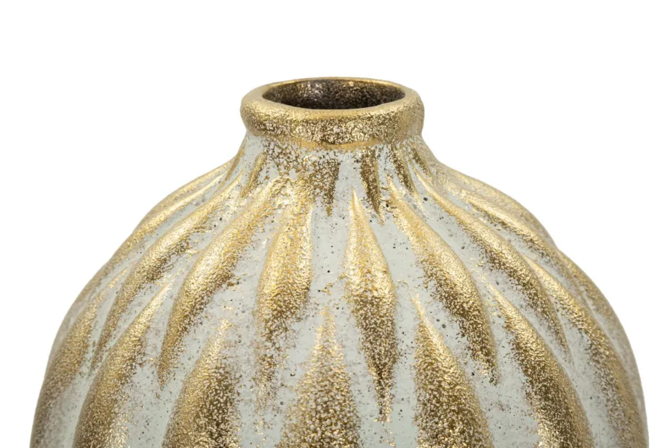 Vase Pépitas or et blanc