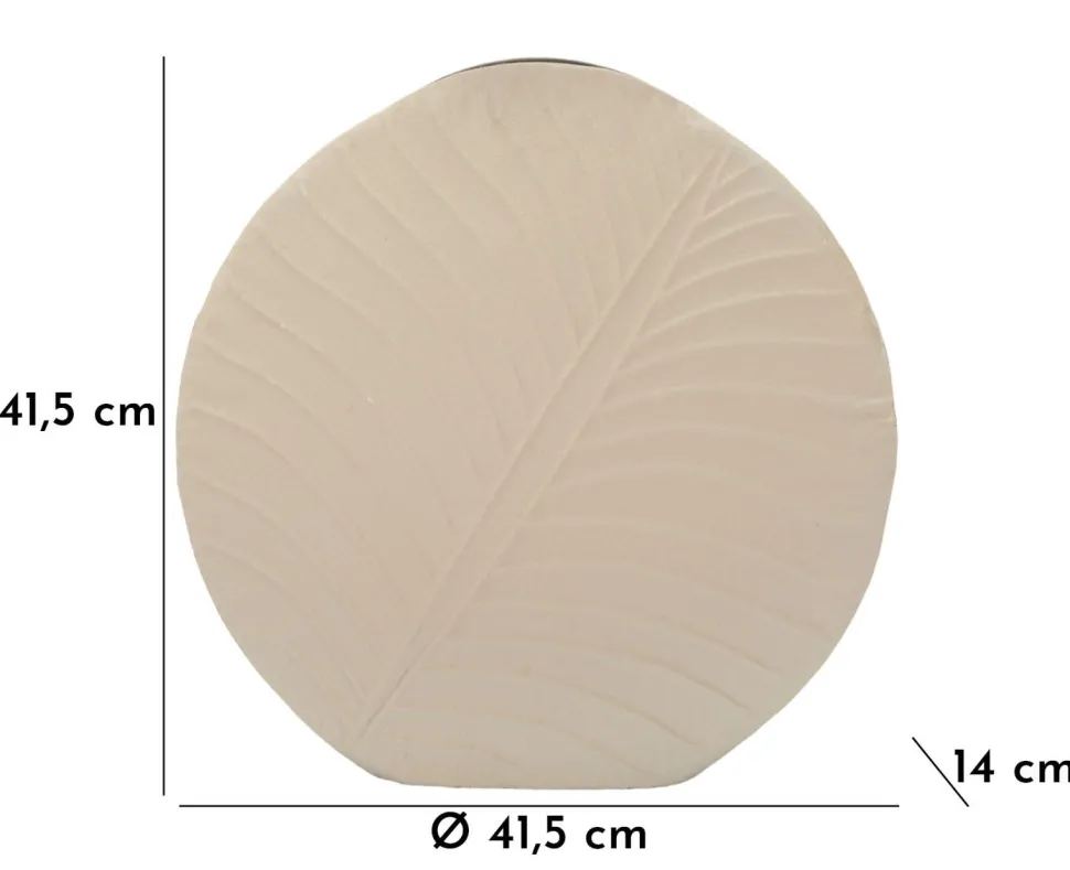 Vase rond Dune finition texturée beige