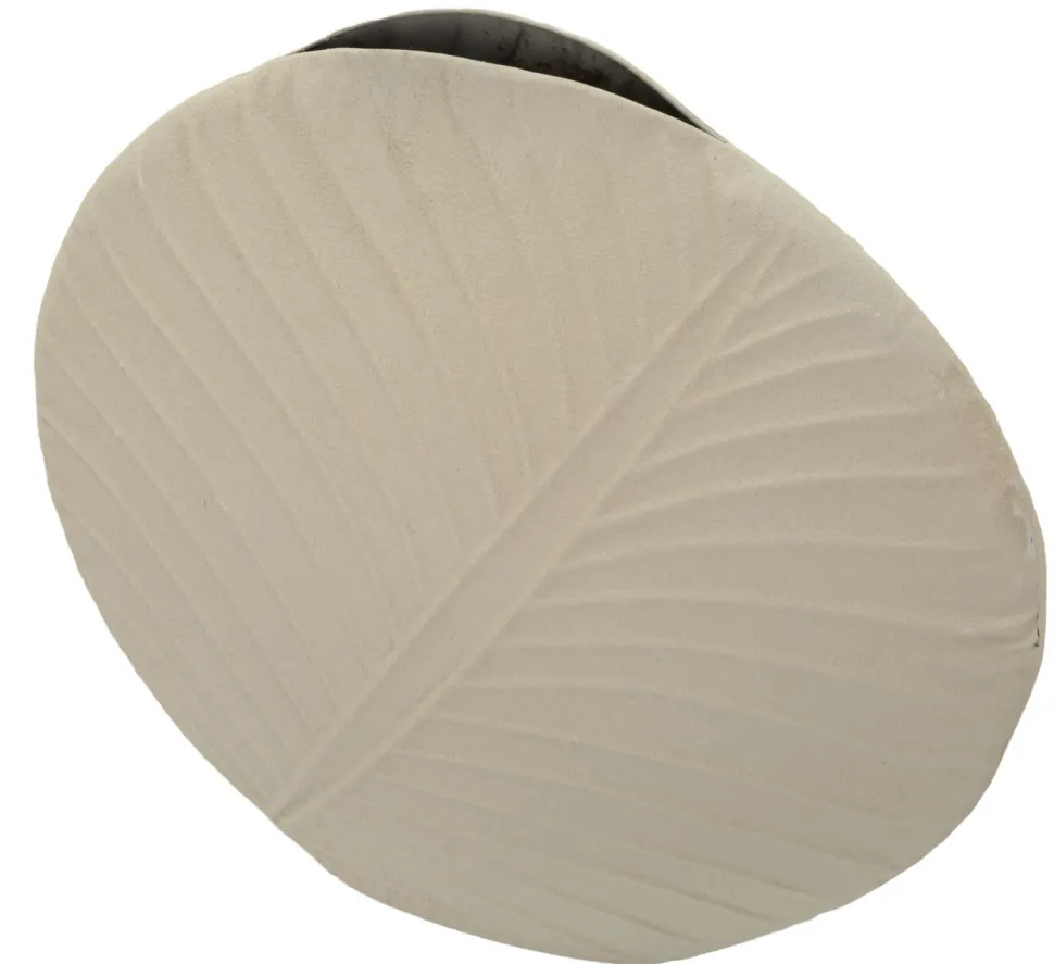 Vase rond Dune finition texturée beige