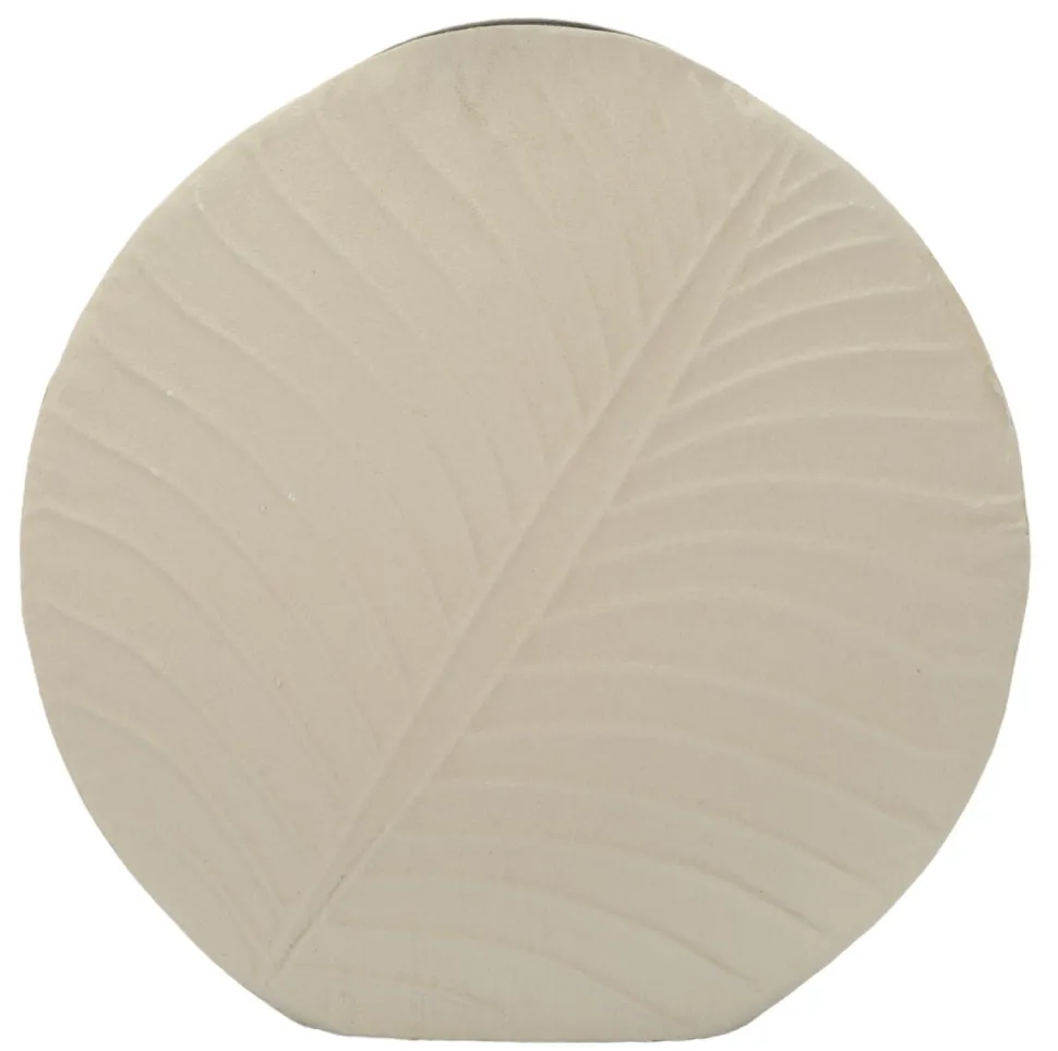 Vase rond Dune finition texturée beige
