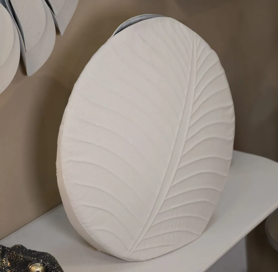 Vase rond Dune finition texturée beige
