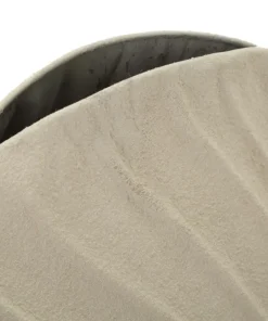 Vase rond Dune finition texturée beige