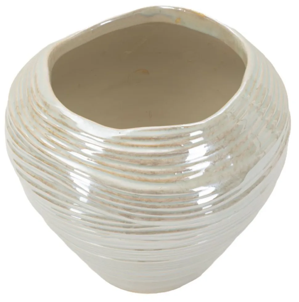 Vase rond effet perlé
