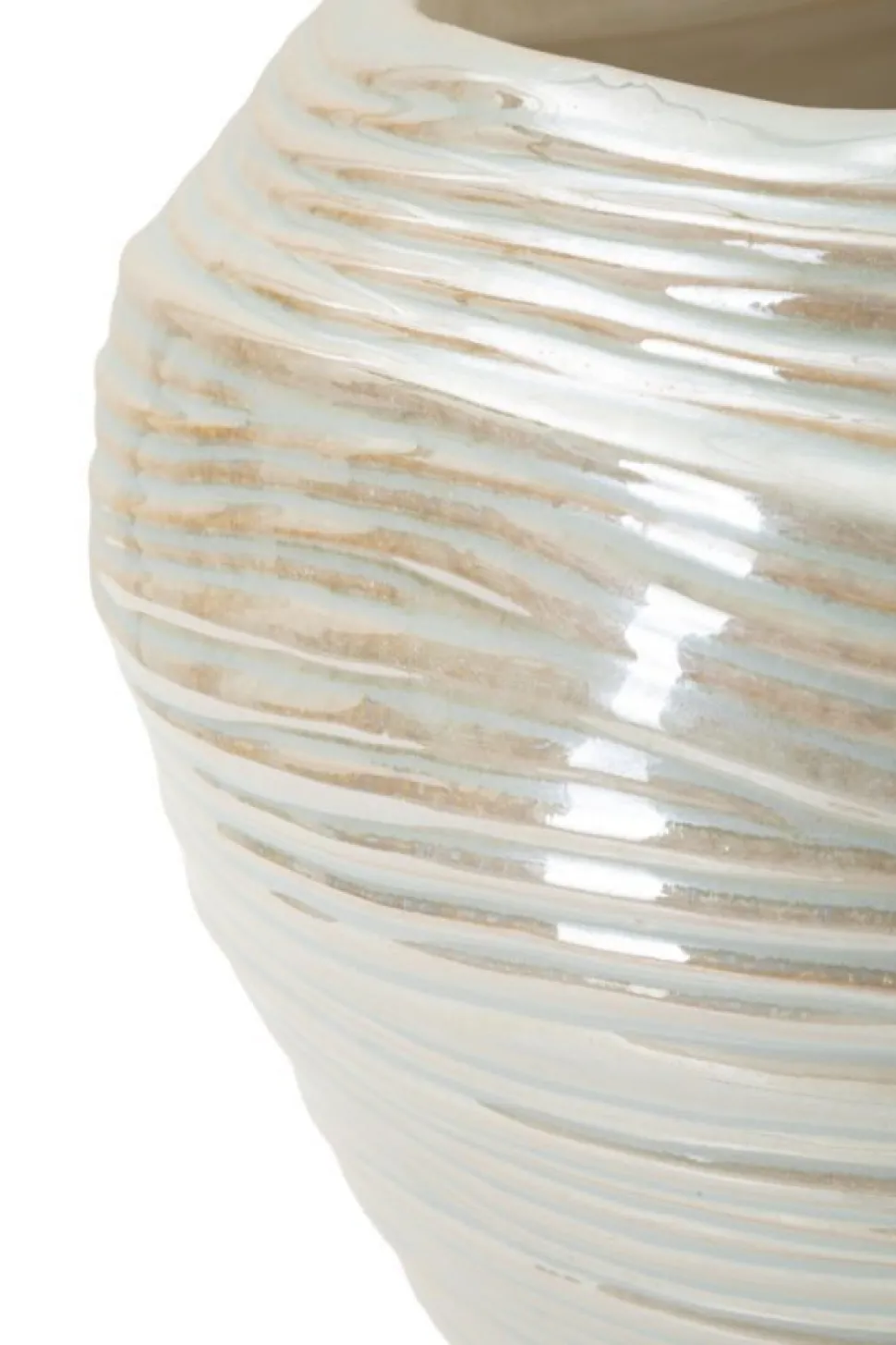 Vase rond effet perlé