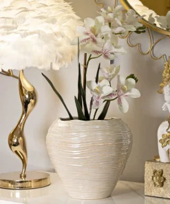 Vase rond Perly finition nacrée