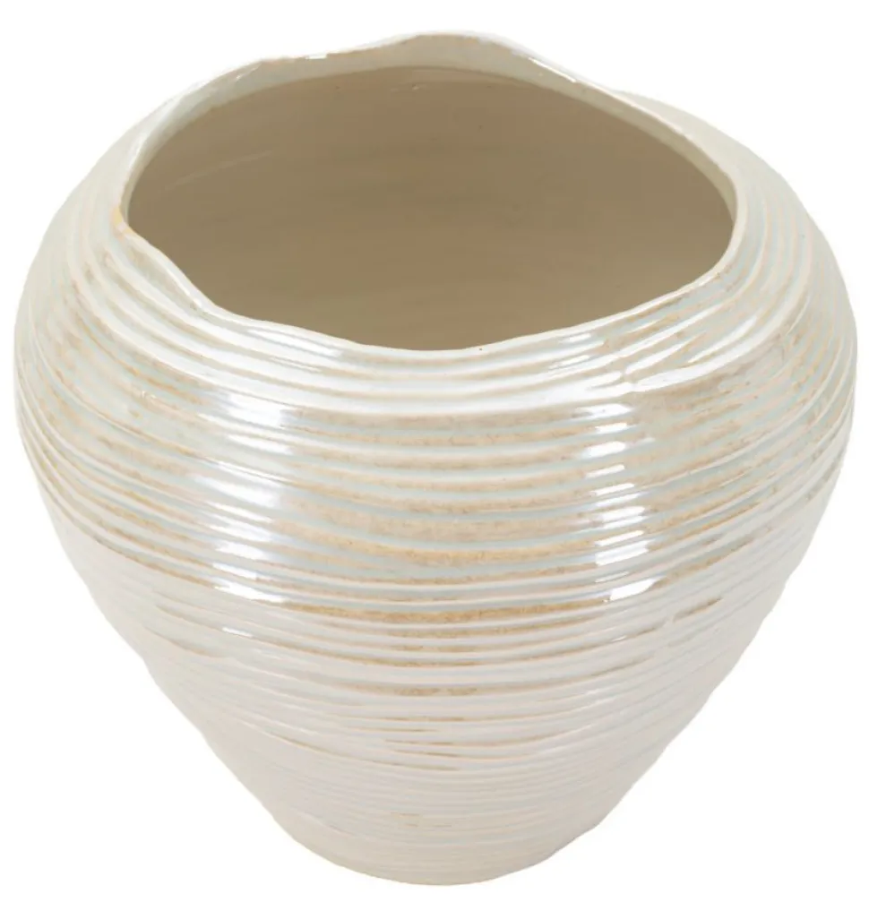 Vase rond Perly finition nacrée