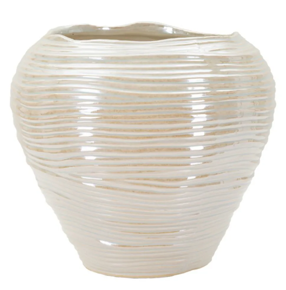 Vase rond Perly finition nacrée