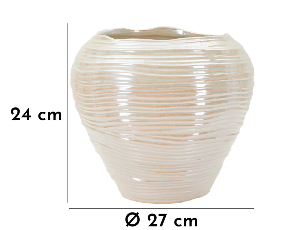Vase rond Perly finition nacrée