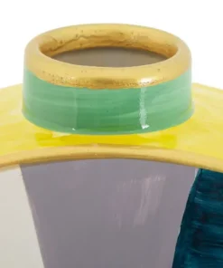 Vase rond Piccassy design cubiste couleurs vives