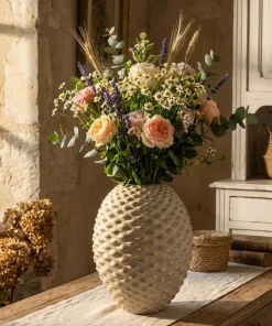 Vase sphérique en relief effet bijou