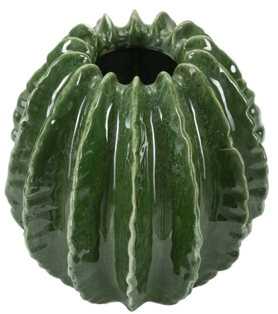 Vase sphérique vert vif