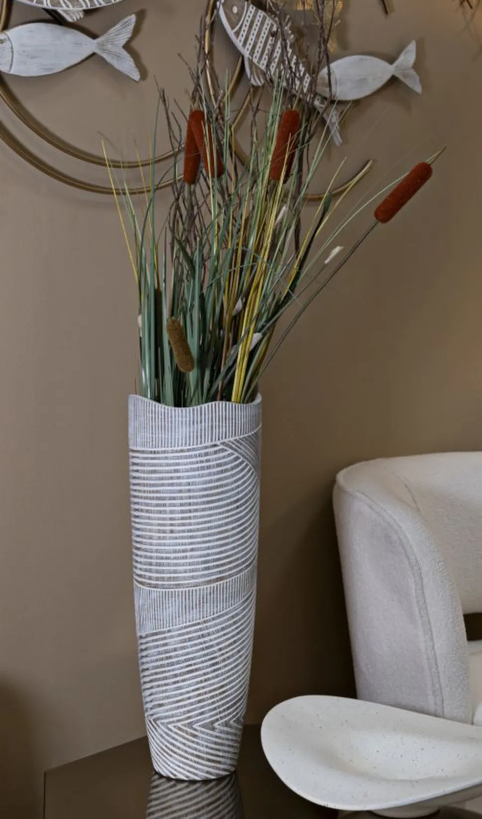 Vase Woodey Résine effet Bois