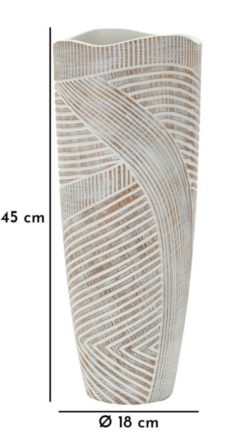 Vase Woody Résine effet Bois
